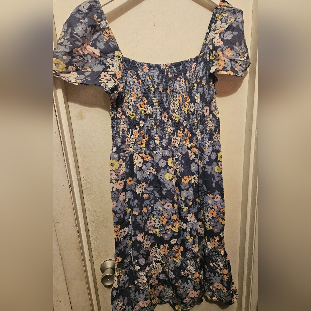GAP Floral Blue Dress